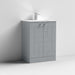 Nuie Blocks 500mm Vanity Unit - Floor Standing 2 Door Unit with Basin - Unbeatable Bathrooms