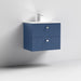 Nuie Blocks 600mm Vanity Unit - Wall Hung 2 Drawer Unit with Basin - Unbeatable Bathrooms