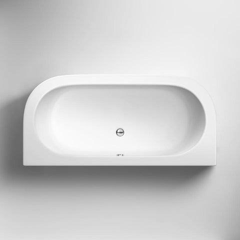 Nuie Shingle 1700 x 750mm Back-To-Wall Double Ended Bath - Unbeatable Bathrooms