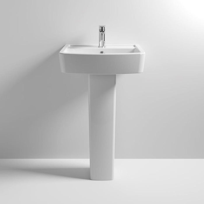 Nuie Bliss 52/60cm 1TH Pedestal Basin - Unbeatable Bathrooms