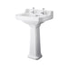 Nuie Carlton 56cm 2TH Full Pedestal Basin - Unbeatable Bathrooms