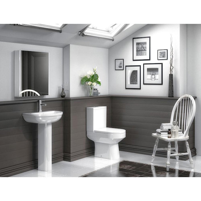 Nuie Harmony 50cm 1TH Pedestal Basin - Unbeatable Bathrooms