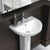 Nuie Harmony 50cm 1TH Pedestal Basin - Unbeatable Bathrooms