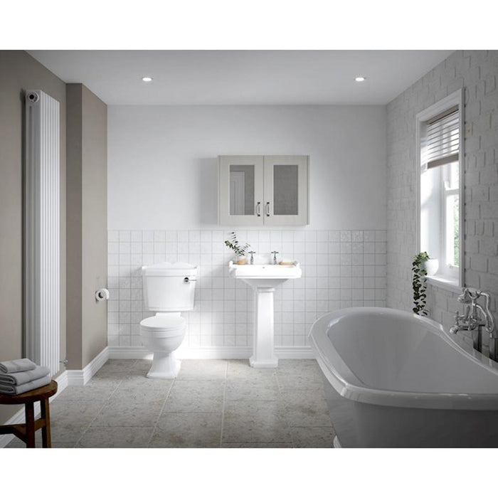 Nuie Legend 58cm 2TH Full Pedestal Basin - Unbeatable Bathrooms