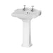 Nuie Legend 58cm 2TH Full Pedestal Basin - Unbeatable Bathrooms