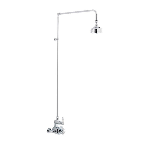 Nuie Traditional Twin Exposed Shower Valve And Rigid Riser Kit - Unbeatable Bathrooms
