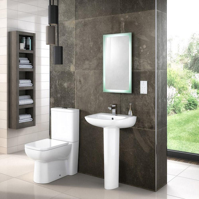 Nuie Ambrose 45/50cm 1TH Pedestal Basin - Unbeatable Bathrooms