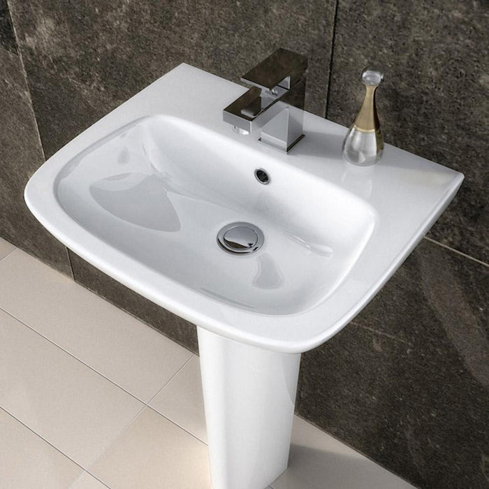 Nuie Ambrose 45/50cm 1TH Pedestal Basin - Unbeatable Bathrooms