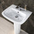 Nuie Ambrose 45/50cm 1TH Pedestal Basin - Unbeatable Bathrooms
