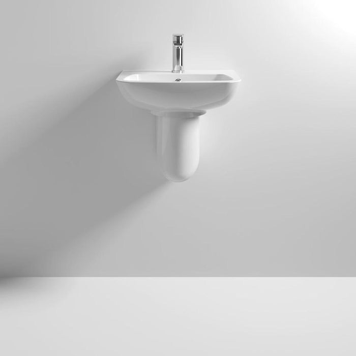 Nuie Ambrose 45/50cm 1TH Pedestal Basin - Unbeatable Bathrooms