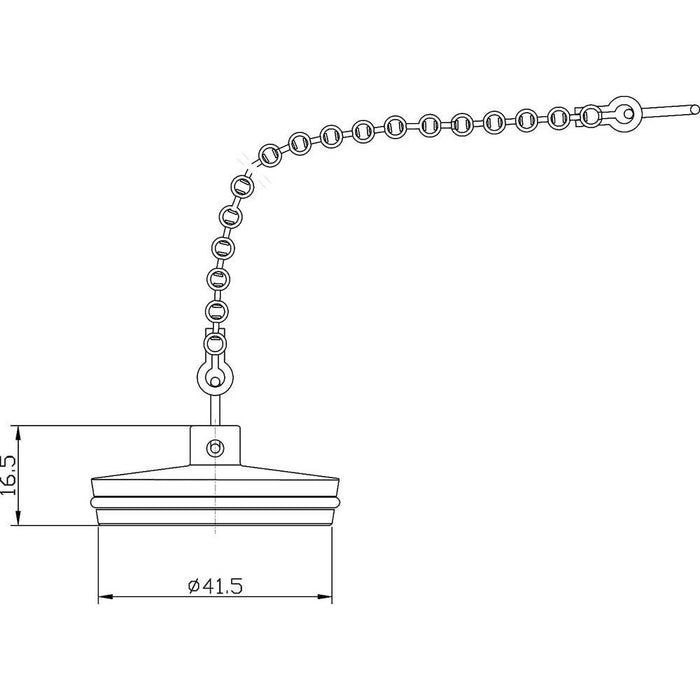 Nuie Bath Plug Assy.Ball Chain - Unbeatable Bathrooms