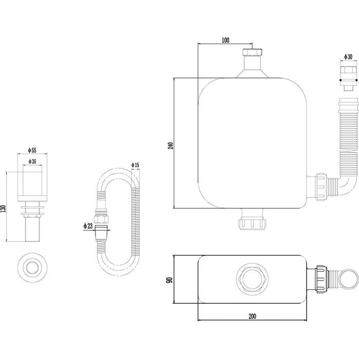 Nuie Deck Shower Kit - Unbeatable Bathrooms