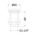 Nuie Push Button Basin Waste Slotted - Unbeatable Bathrooms