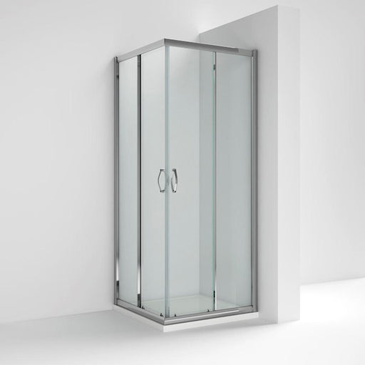 Nuie Ella Square Corner Entry Shower Enclosure with 2 Sliding Doors - Unbeatable Bathrooms