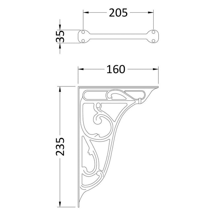 Nuie Ornate Cistern Brackets - Unbeatable Bathrooms