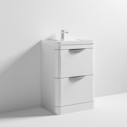 Nuie Parade 600/800mm Vanity Unit - Floor Standing 2 Drawer Unit with Basin - Unbeatable Bathrooms