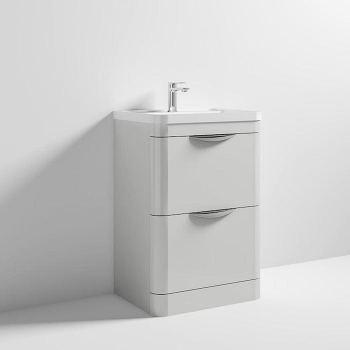 Nuie Parade 600/800mm Vanity Unit - Floor Standing 2 Drawer Unit with Basin - Unbeatable Bathrooms