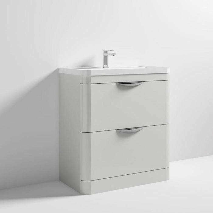 Nuie Parade 600/800mm Vanity Unit - Floor Standing 2 Drawer Unit with Basin - Unbeatable Bathrooms