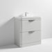 Nuie Parade 600/800mm Vanity Unit - Floor Standing 2 Drawer Unit with Basin - Unbeatable Bathrooms