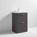 Nuie Parade 600/800mm Vanity Unit - Floor Standing 2 Drawer Unit with Basin - Unbeatable Bathrooms