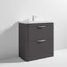 Nuie Parade 600/800mm Vanity Unit - Floor Standing 2 Drawer Unit with Basin - Unbeatable Bathrooms