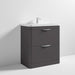 Nuie Parade 600/800mm Vanity Unit - Floor Standing 2 Drawer Unit with Basin - Unbeatable Bathrooms