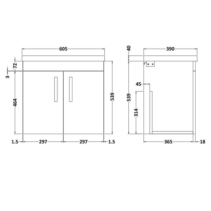 Nuie Athena Square Knob H111 - Unbeatable Bathrooms