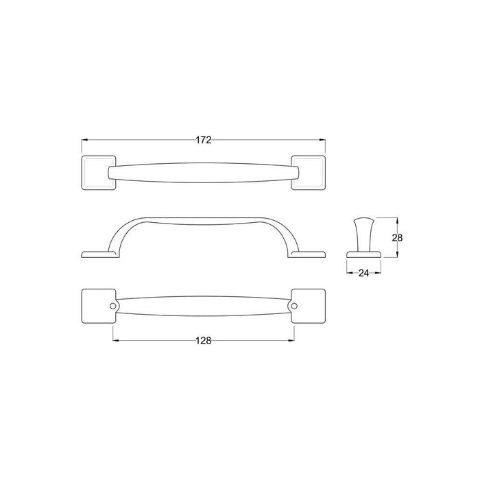 Nuie York Square Strap Handle - Unbeatable Bathrooms