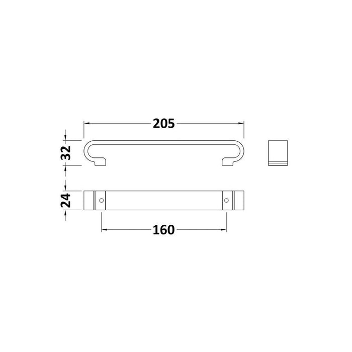 Nuie Athena Brushed Nickel Double G Handle - Unbeatable Bathrooms