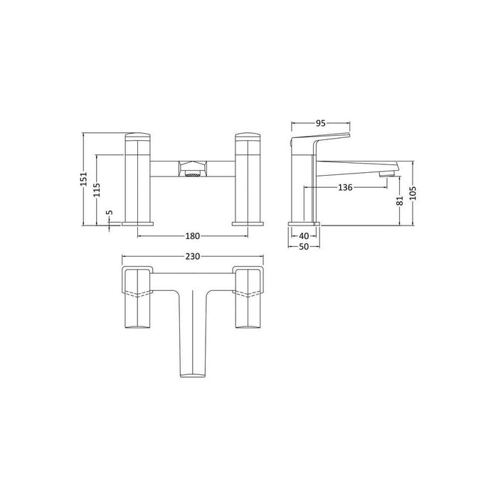 Nuie Hardy Bath Filler - Unbeatable Bathrooms
