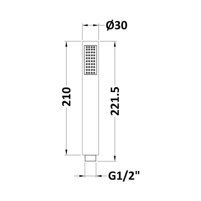 Nuie Easyclean Round Handset - Unbeatable Bathrooms