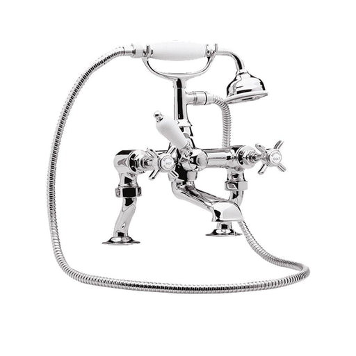 Nuie Beaumont Luxury 3/4 Cranked Bath Shower Mixer with Shower Kit - Unbeatable Bathrooms