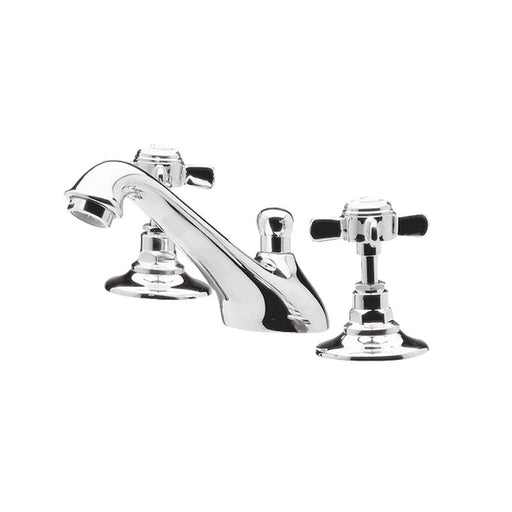 Nuie Beaumont 3 Tap Hole Basin Mixer with Pop-Up Waste - Unbeatable Bathrooms