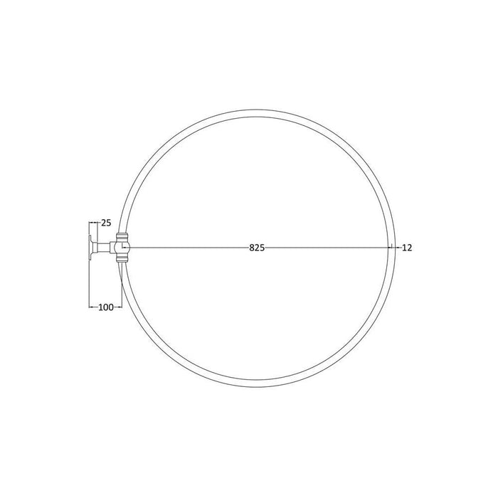 Nuie Round Shower Ring Curtain Not Supplied - Unbeatable Bathrooms