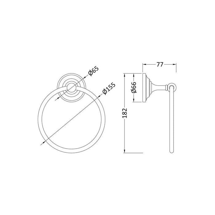 Nuie Traditional Towel Ring - Unbeatable Bathrooms