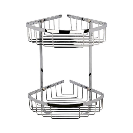 Nuie Wirework Large 2 Tier Corner Basket - Unbeatable Bathrooms