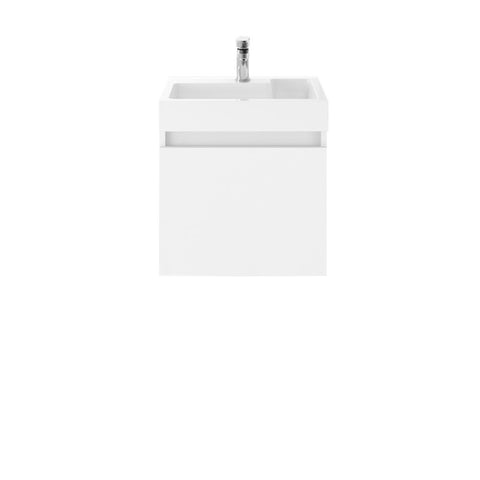 Nuie Merit 500mm Vanity Unit - Wall Hung 1 Drawer Unit with Basin - Unbeatable Bathrooms