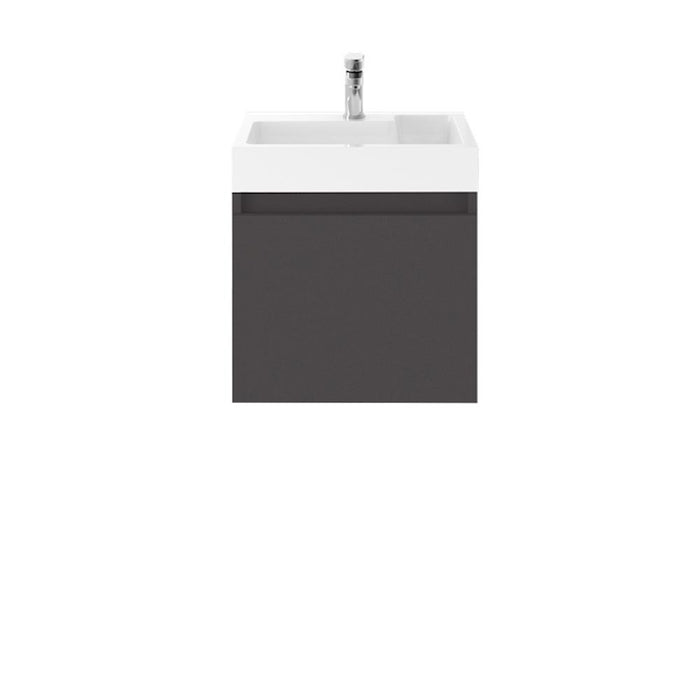 Nuie Merit 500mm Vanity Unit - Wall Hung 1 Drawer Unit with Basin - Unbeatable Bathrooms