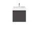 Nuie Merit 500mm Vanity Unit - Wall Hung 1 Drawer Unit with Basin - Unbeatable Bathrooms