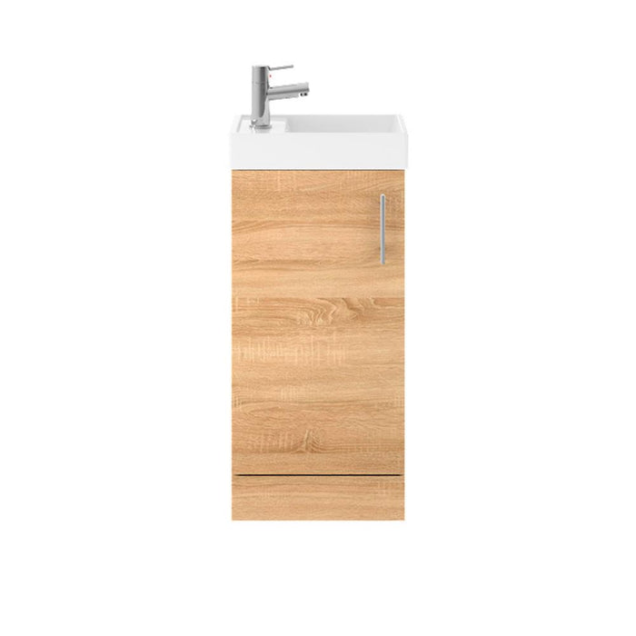 Nuie Vault 400mm Cloakroom Vanity Unit - Floor Standing 1 Door Unit with Basin - Unbeatable Bathrooms