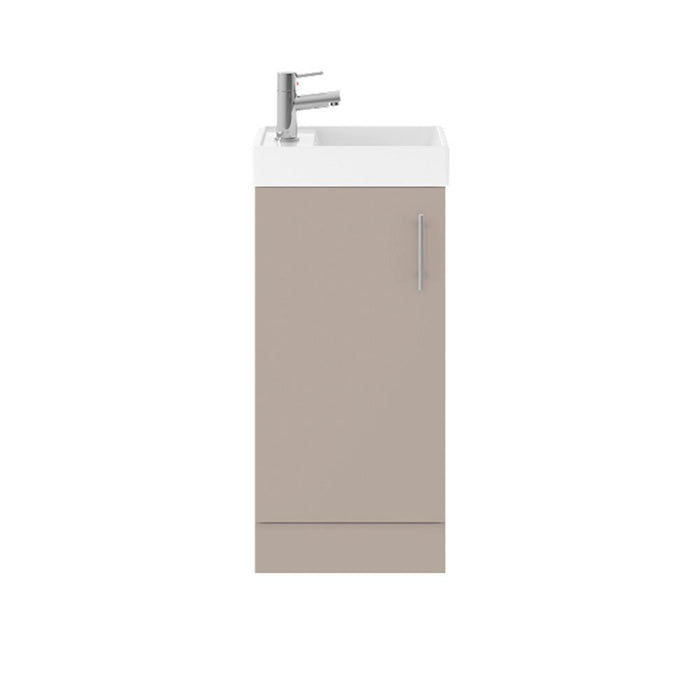 Nuie Vault 400mm Cloakroom Vanity Unit - Floor Standing 1 Door Unit with Basin - Unbeatable Bathrooms