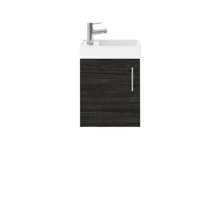 Nuie Vault 400mm Cloakroom Vanity Unit - Wall Hung 1 Door Unit with Basin - Unbeatable Bathrooms
