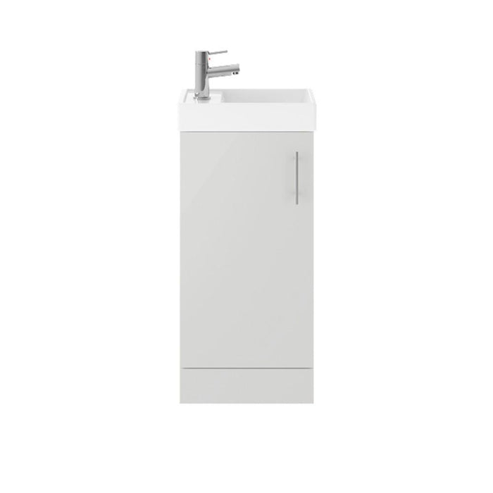 Nuie Vault 400mm Cloakroom Vanity Unit - Floor Standing 1 Door Unit with Basin - Unbeatable Bathrooms