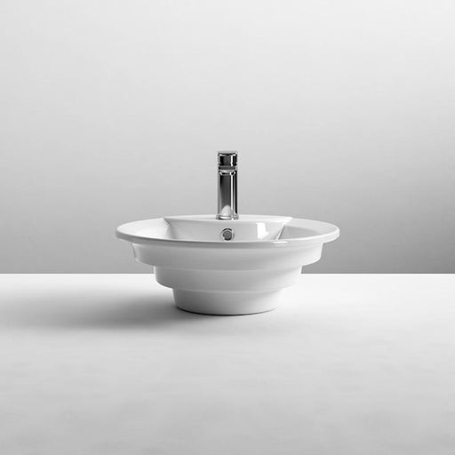 Nuie Round 460mm 1TH Ceramic Counter Top Basin - Unbeatable Bathrooms