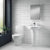 Nuie Freya 55cm 1TH Full Pedestal Basin - Unbeatable Bathrooms