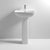 Nuie Ava 545mm 1TH Full Pedestal Basin - Unbeatable Bathrooms