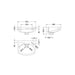 Nuie Melbourne 35/45cm 1TH Wall Hung Basin - Unbeatable Bathrooms