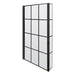 Nuie Square Black Framed Bath Screen With Fixed Return - Unbeatable Bathrooms