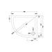 Nuie Offset Quadrant Shower Tray - Black Slate - Unbeatable Bathrooms
