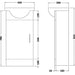 Nuie Mayford 400mm Cloakroom Vanity Unit - Floor Standing 1 Door Unit with Basin - Unbeatable Bathrooms